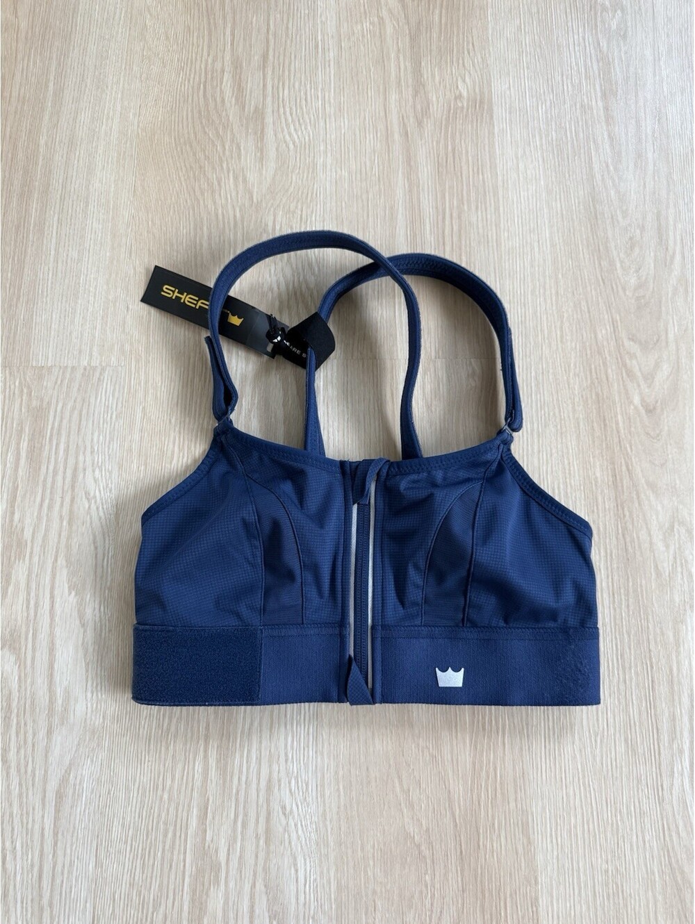 NWT Shefit Ultimate Women’s Sz S Zip Front Hook & Loop Straps Athletic Sportsbra